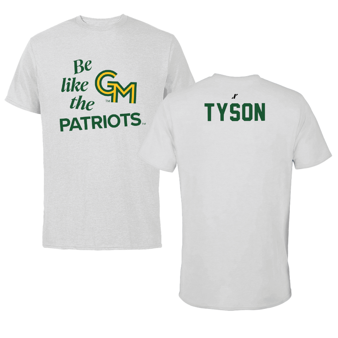 George Mason University TF and XC Light Gray Be Like Us Performance Tee - Kailynn Tyson