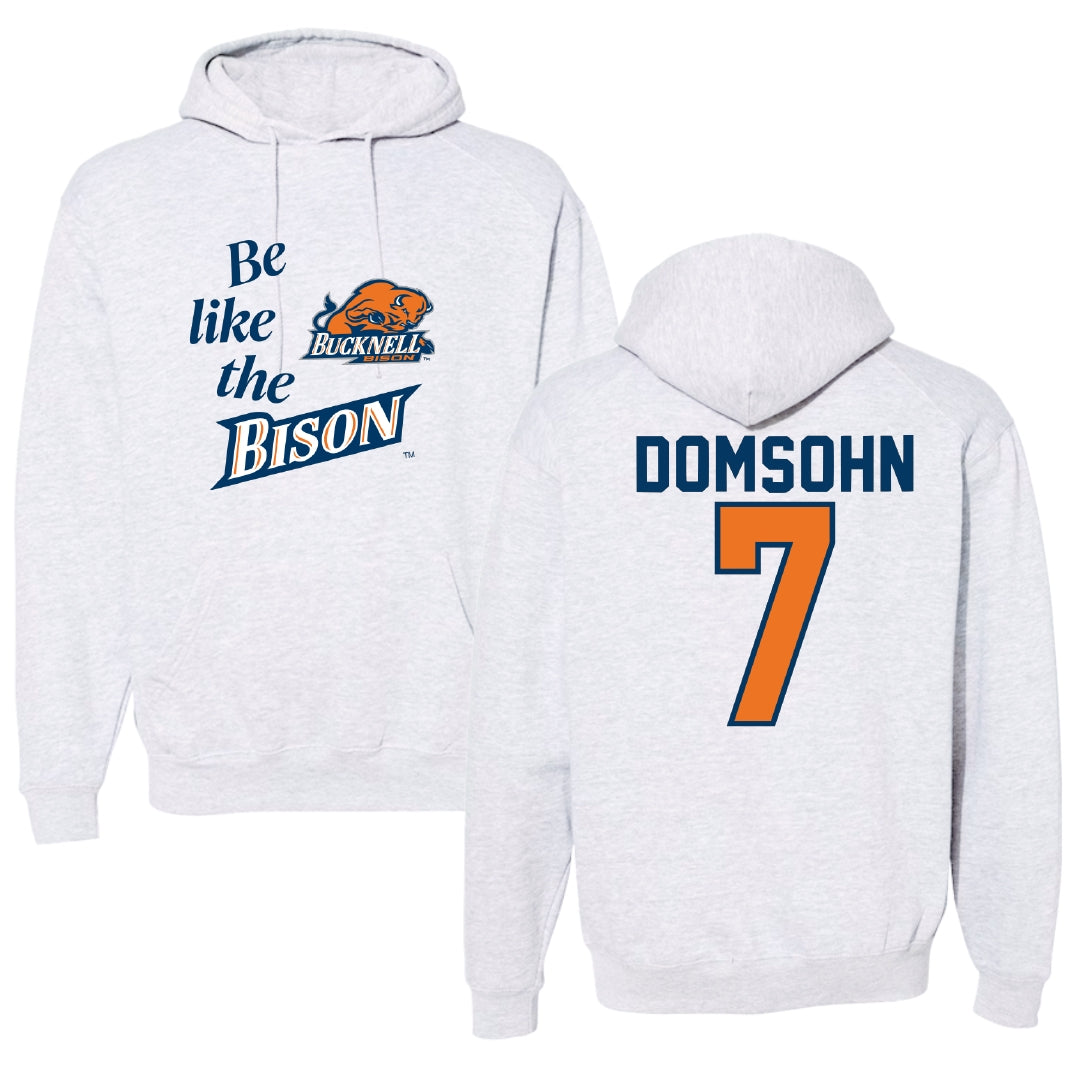 Bucknell University Soccer Light Gray Be Like Us Hoodie - #7 Zane Domsohn