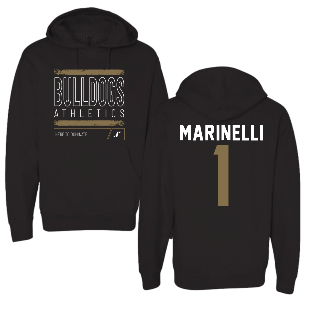 Bryant University Soccer Black Dominate Hoodie - #1 Luca Marinelli