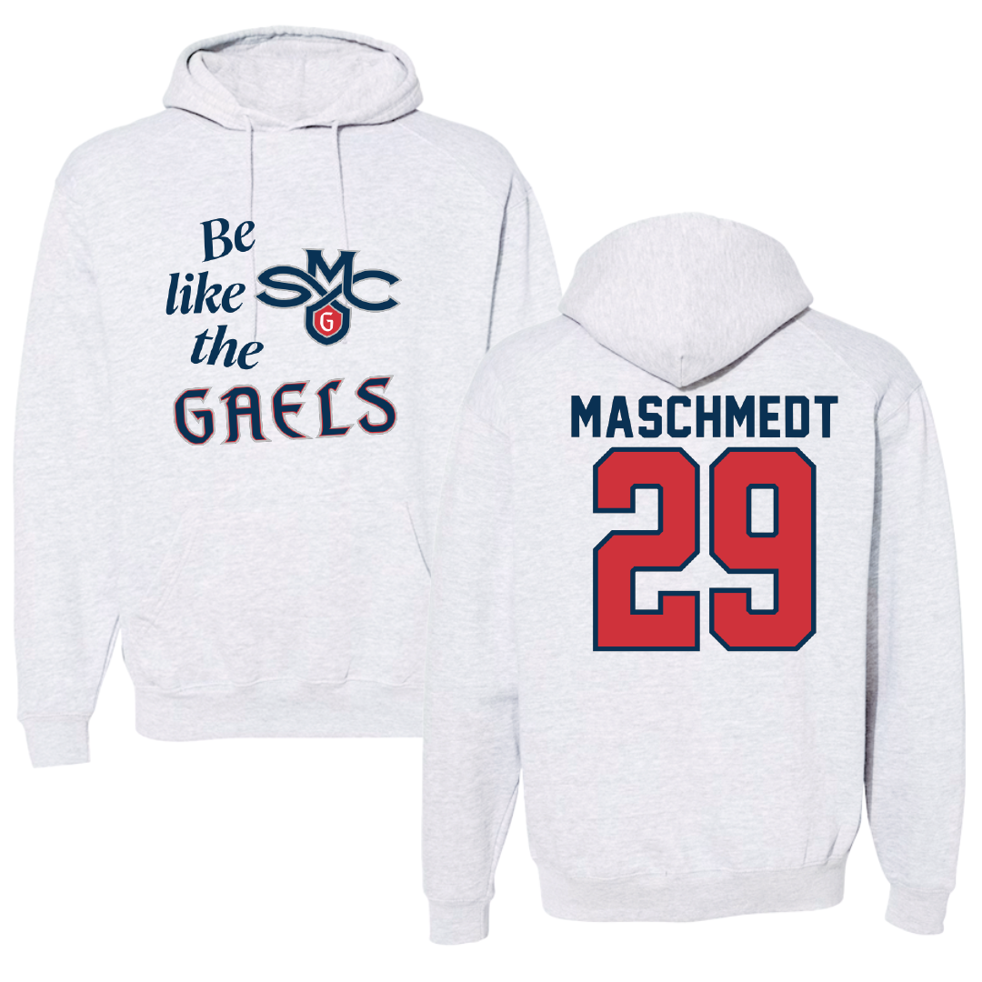 Saint Mary's College of California Soccer Light Gray Be Like Us Hoodie - #29 Will Maschmedt