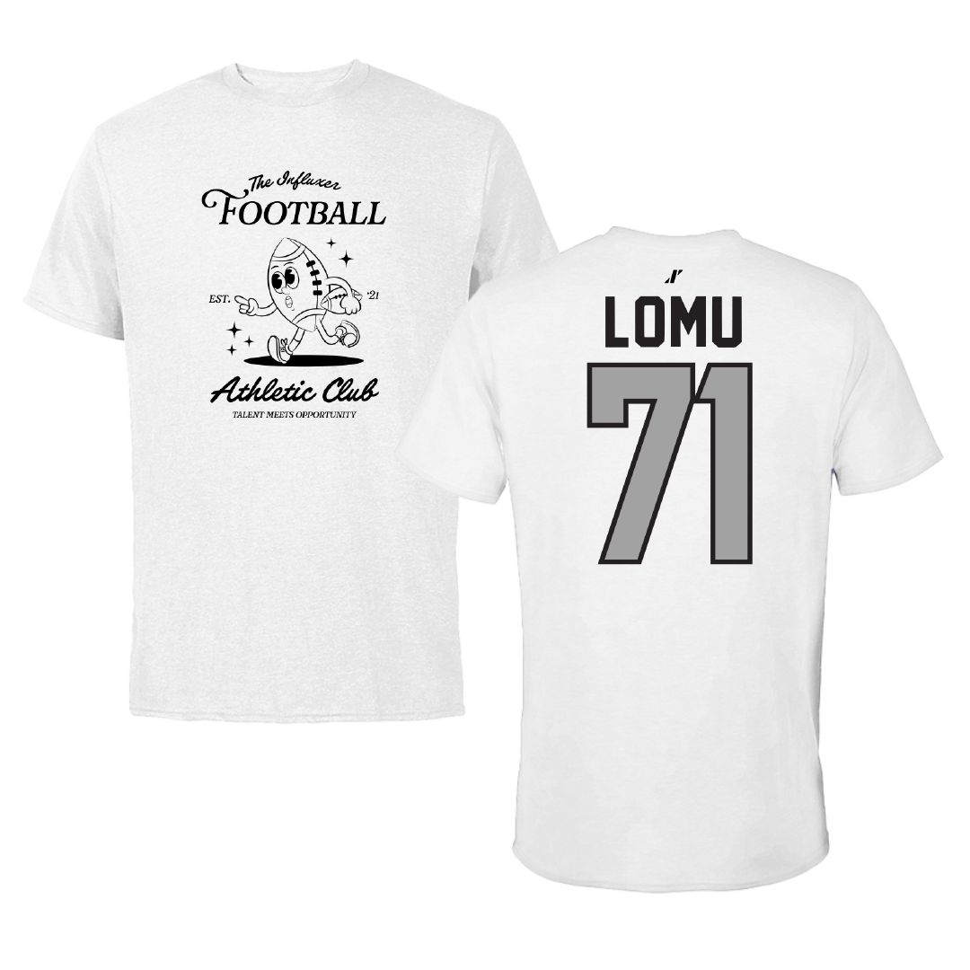 Football White Influxer Athletic Club Tee - #71 Caleb Lomu