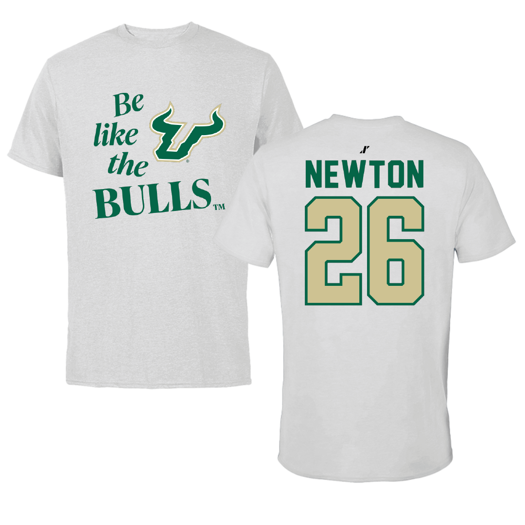 University of South Florida Baseball Light Gray Be Like Us Performance Tee - #26 Austin Newton