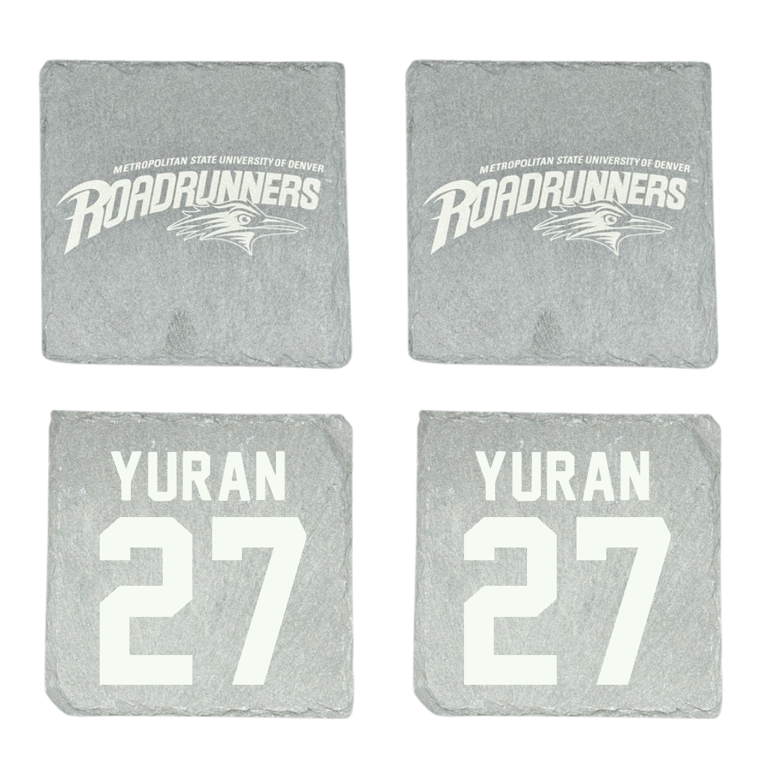 Metropolitan State University of Denver Baseball Stone Coaster (4 Pack)  - #27 Cam Yuran