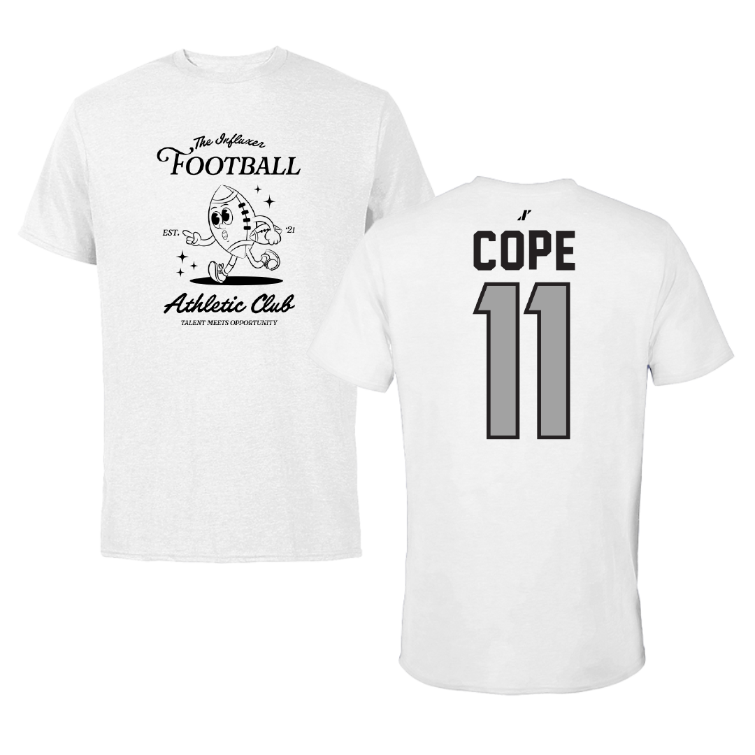 Football White Influxer Athletic Club Tee - #11 Makai Cope