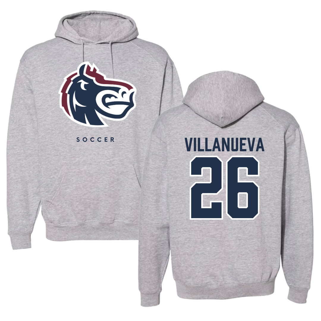 Fairleigh Dickinson University-Metropolitan Campus Soccer Gray Hoodie - #26 Emily Villanueva