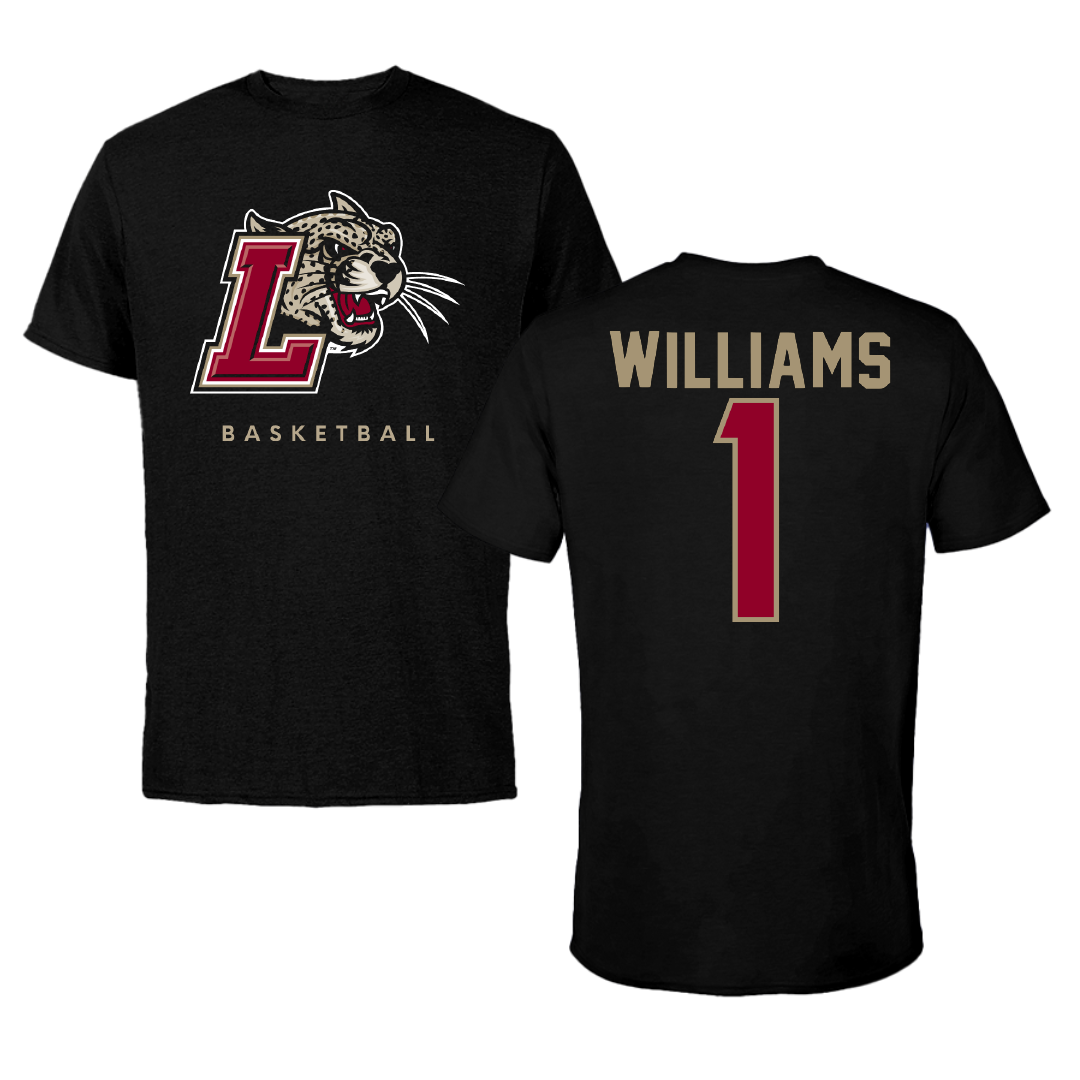 Lafayette College Basketball Black Tee - #1 Caleb Williams