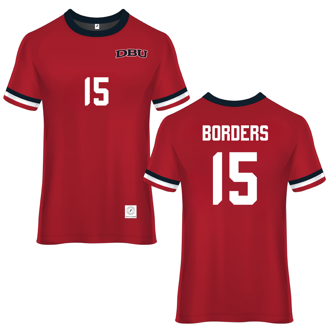 Dallas Baptist University Red Soccer Jersey - #15 Elise Borders