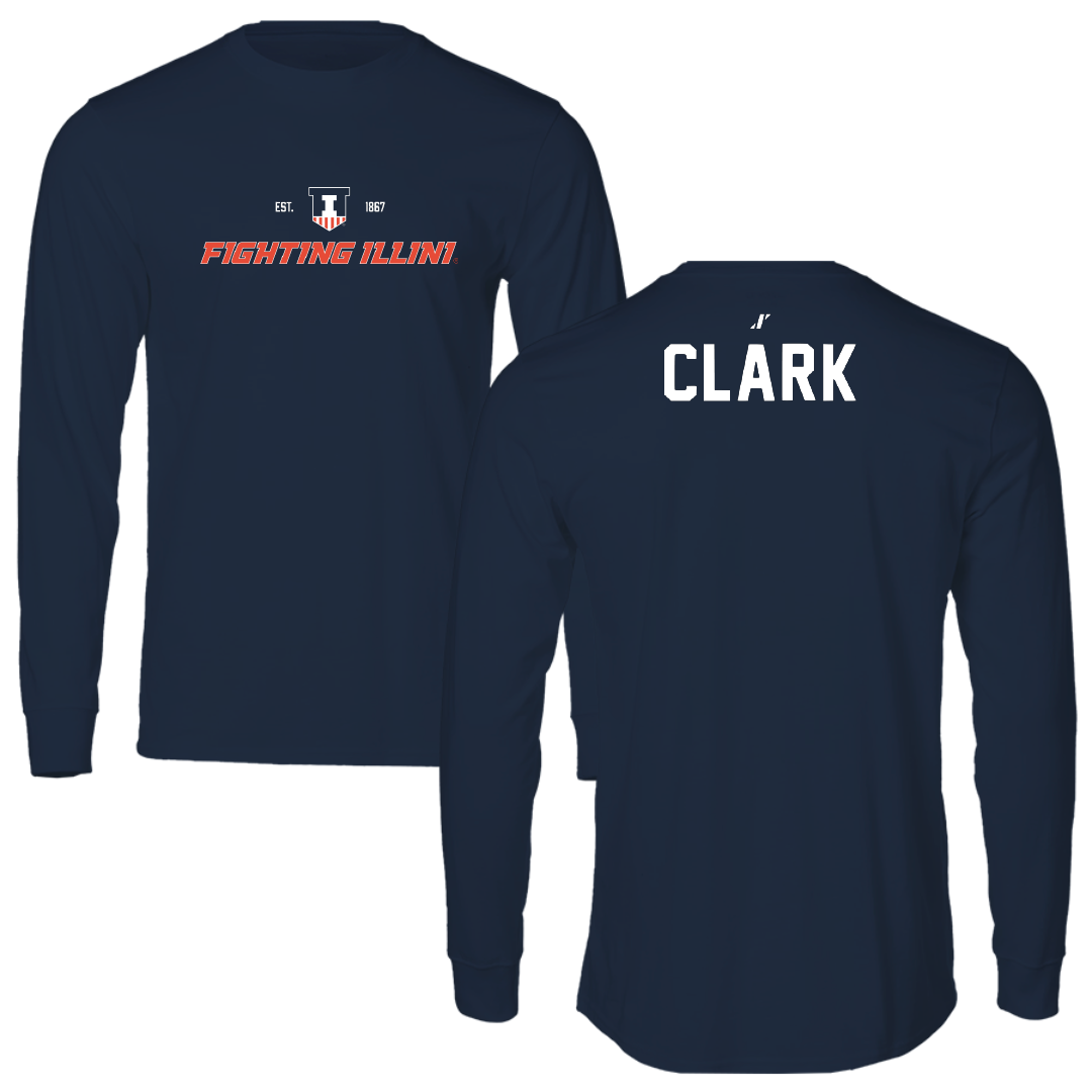 University of Illinois TF and XC Navy General Performance Long Sleeve - Dystonae Clark
