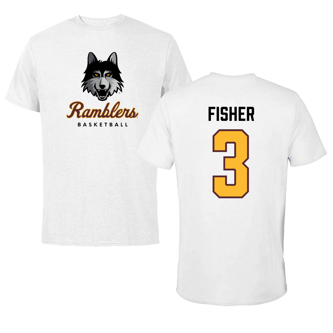Loyola University-Chicago Basketball White Ramblers Performance Tee - #3 Alyssa Fisher
