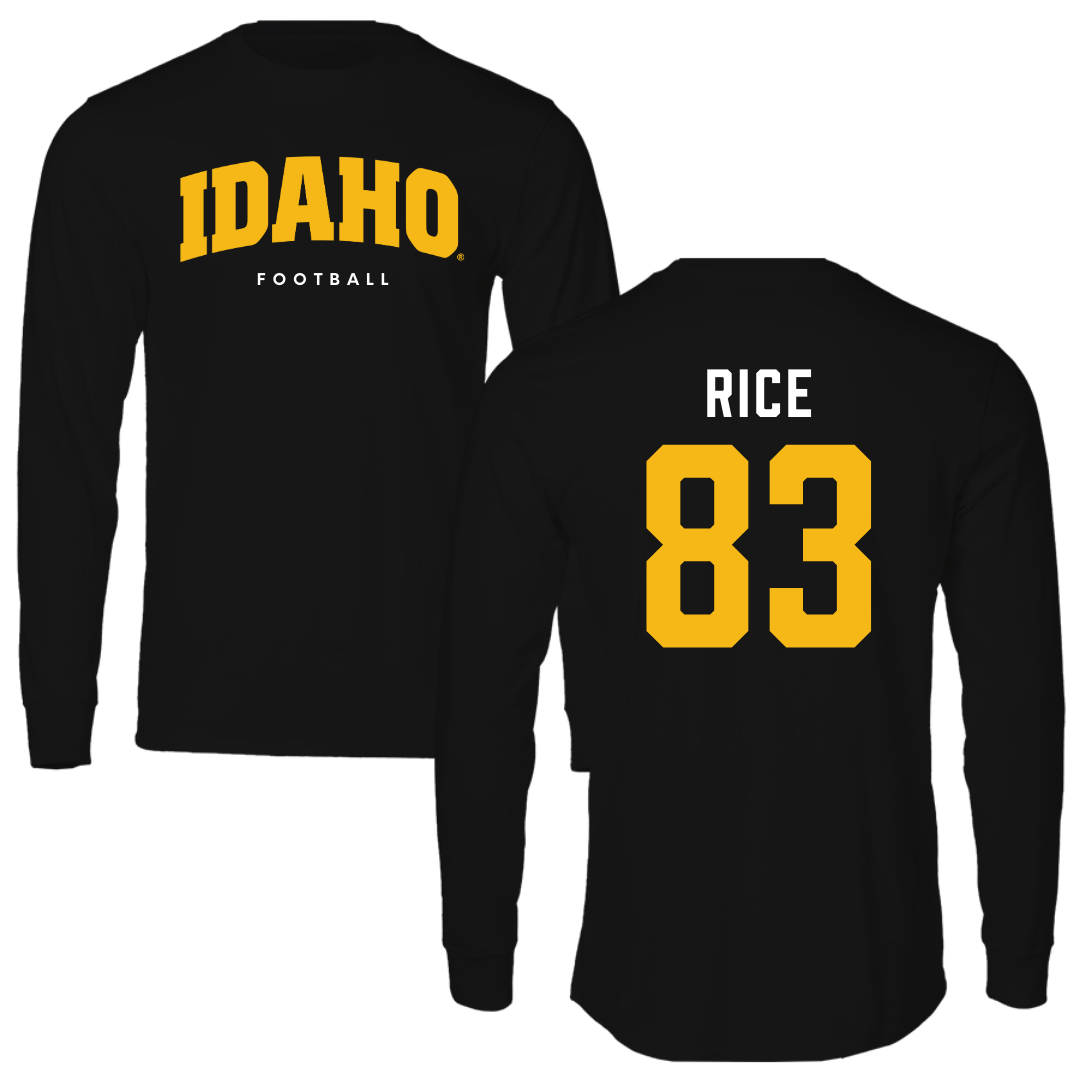 University of Idaho Football Black Performance Long Sleeve - #83 Brayden Rice