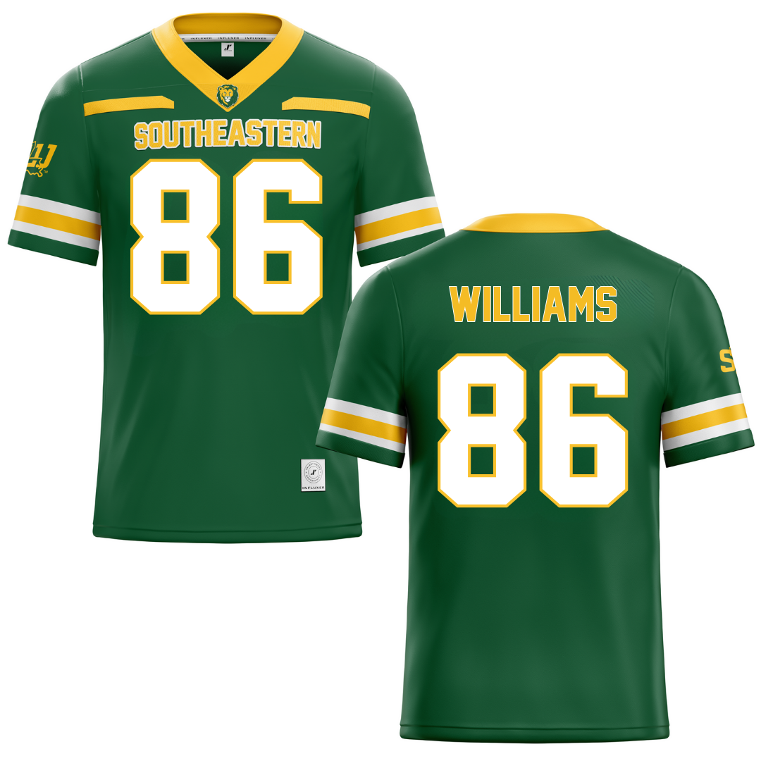 Southeastern Louisiana University Green Football Jersey - #86 Mike Williams