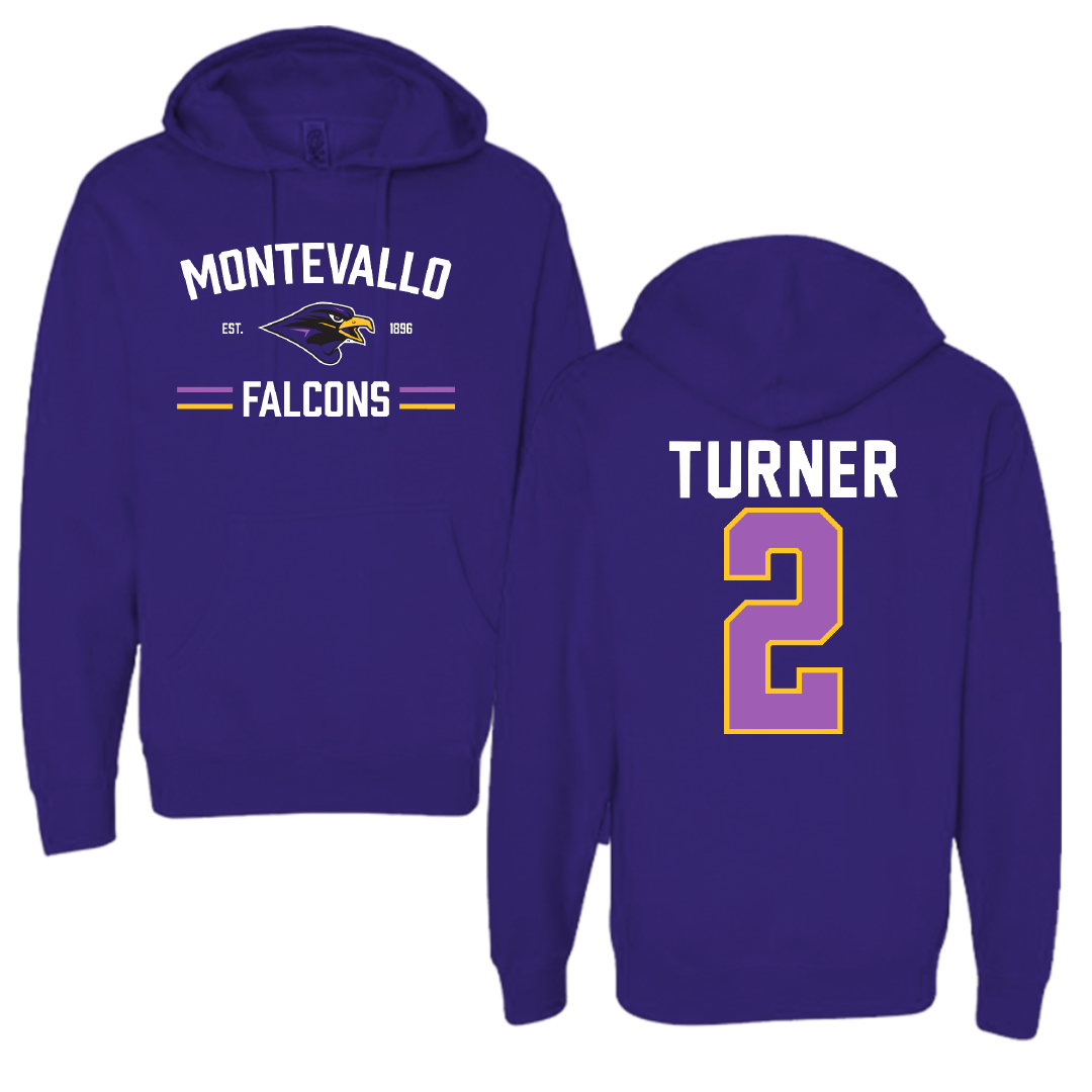 University of Montevallo Baseball Purple General Hoodie - #2 McGwire Turner