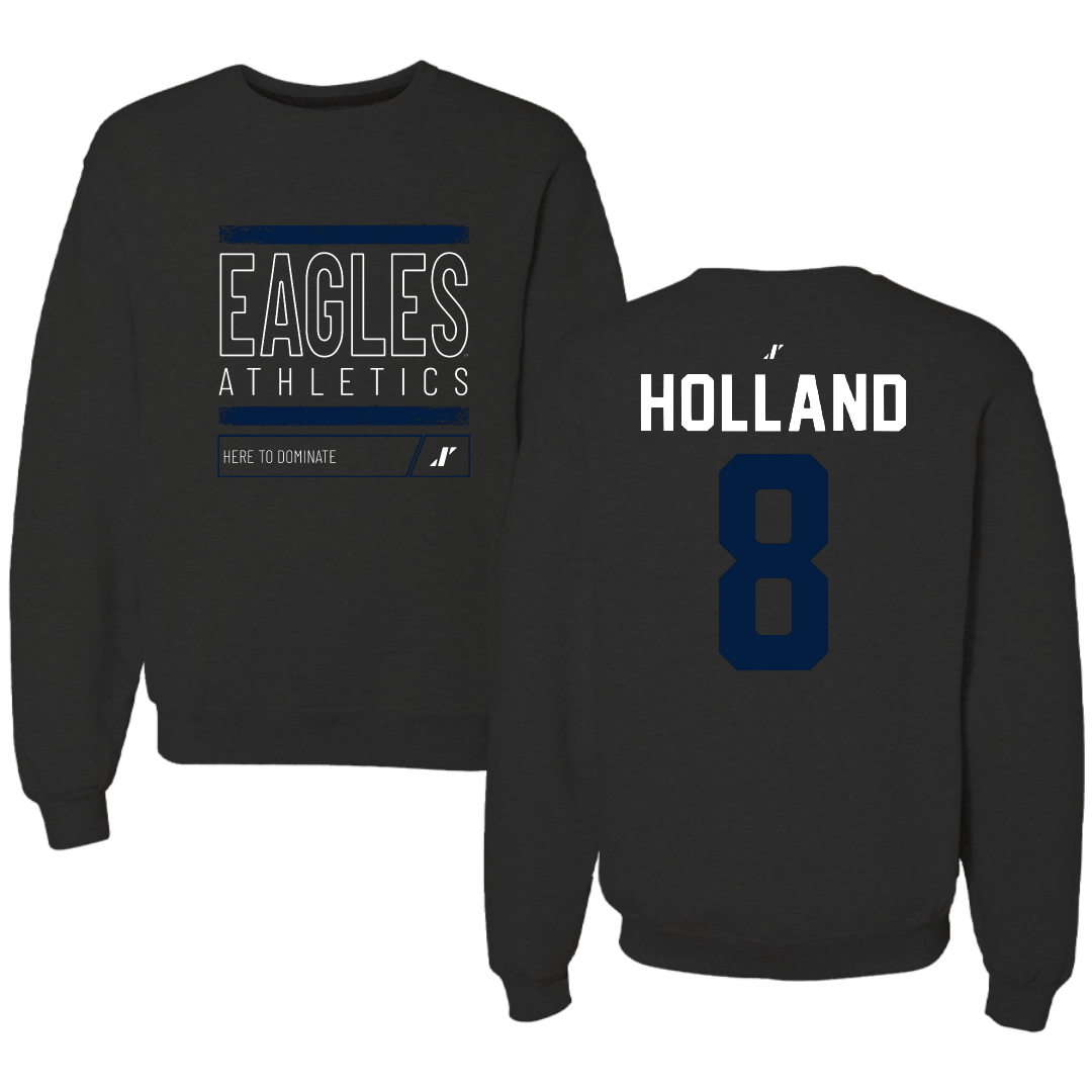 Georgia Southern University Softball Black Dominate Crewneck - #8 Bailey Holland