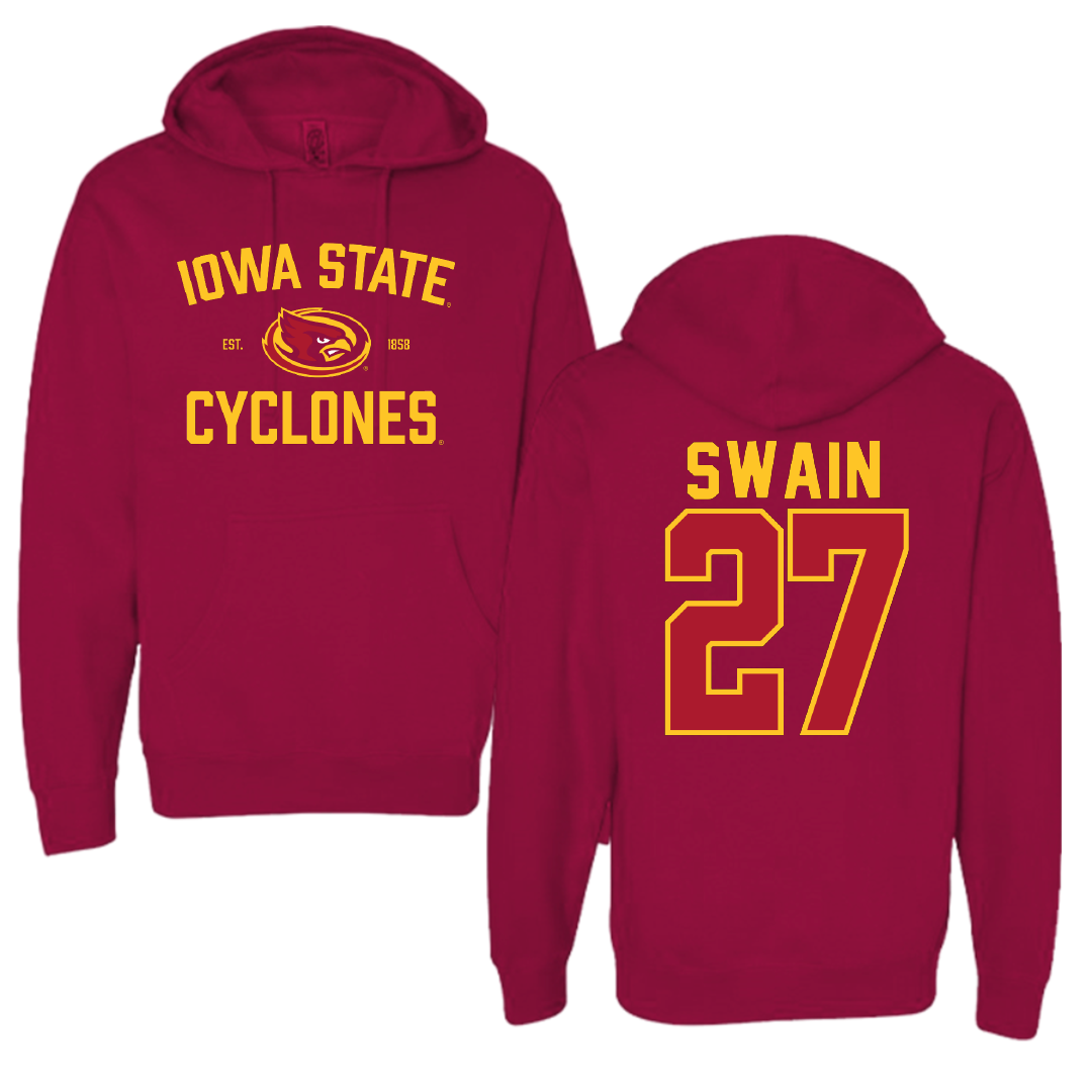 Iowa State University Softball Cardinal General Hoodie - #27 Saya Swain