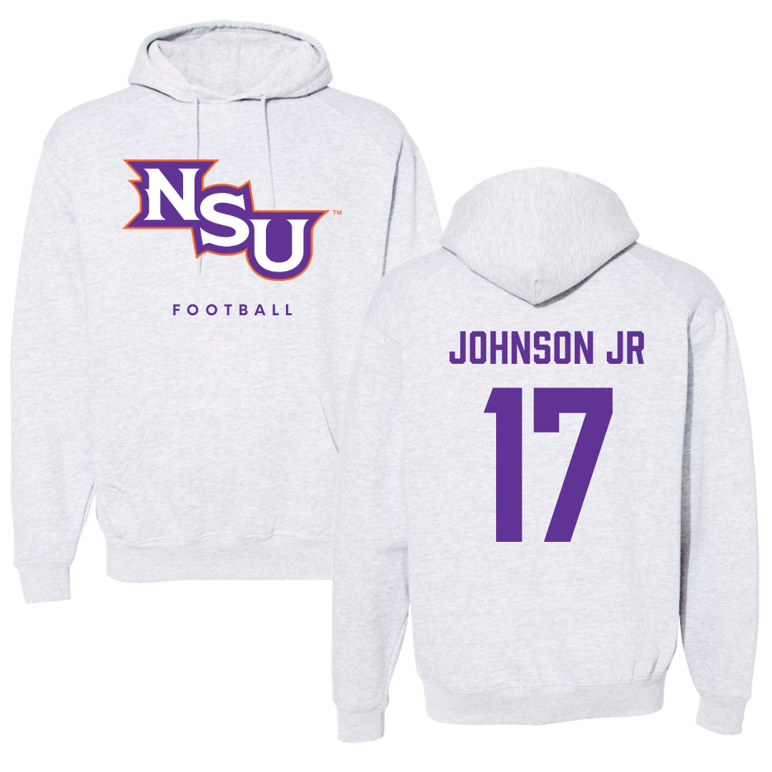 Northwestern State University Football Gray Hoodie - #17 DJ Johnson Jr