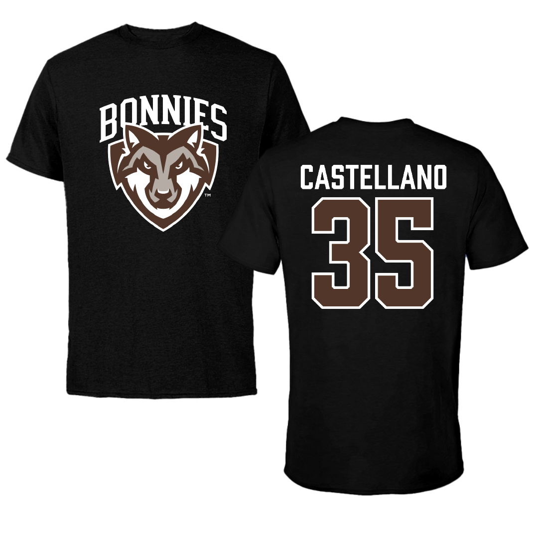 St. Bonaventure University Soccer Black Performance Tee - #35 Juliana Castellano