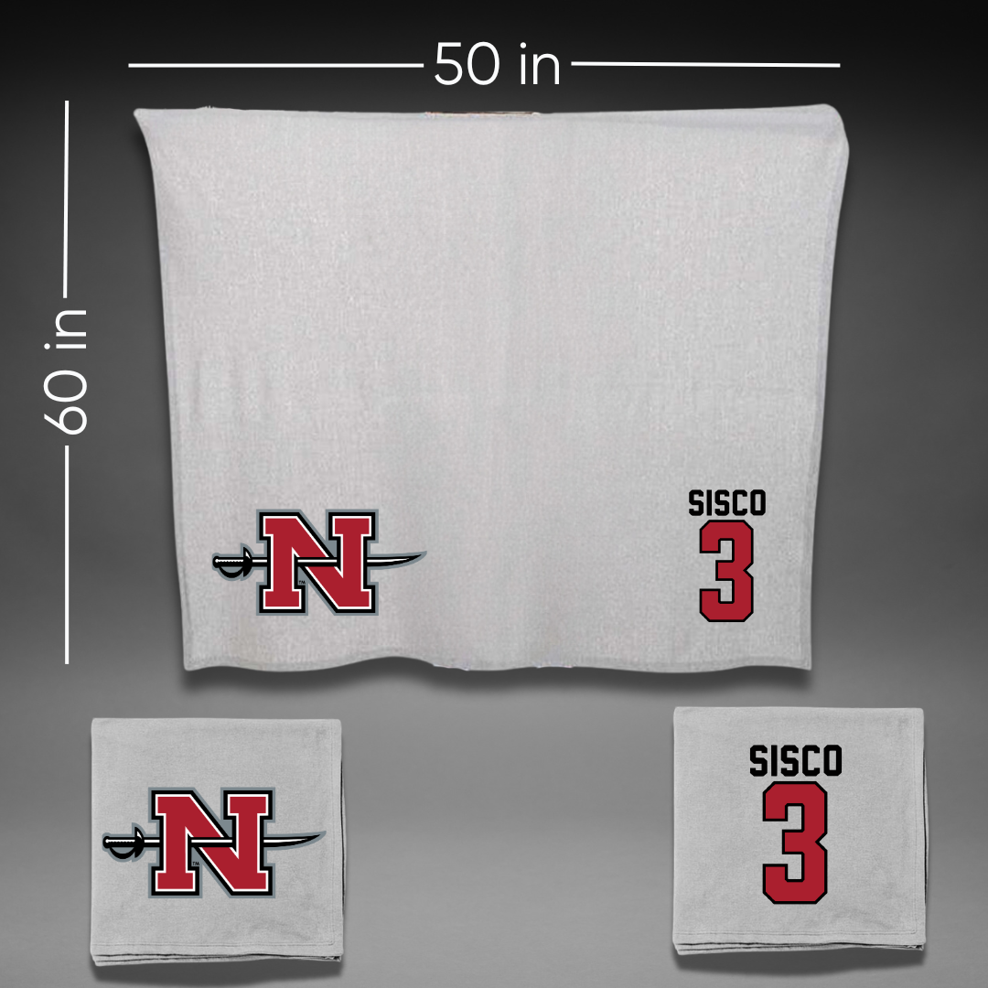 Nicholls State University Softball Gray Blanket - #3 Claire Sisco