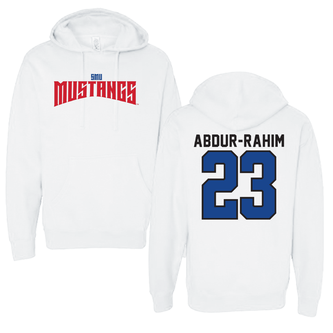 Southern Methodist University Basketball White Classic Hoodie - #23 Amirah Abdur-Rahim