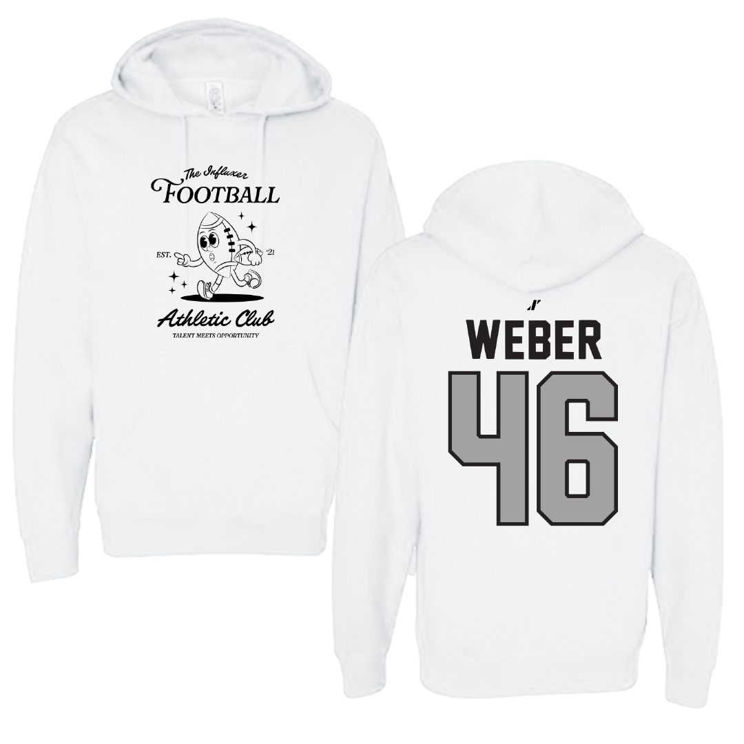 Football White Influxer Athletic Club Hoodie - #46 Zach Weber