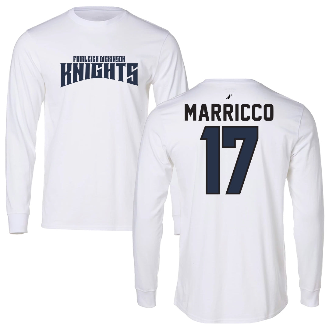 Fairleigh Dickinson University-Metropolitan Campus Soccer White Classic Performance Long Sleeve - #17 Madeline Marricco