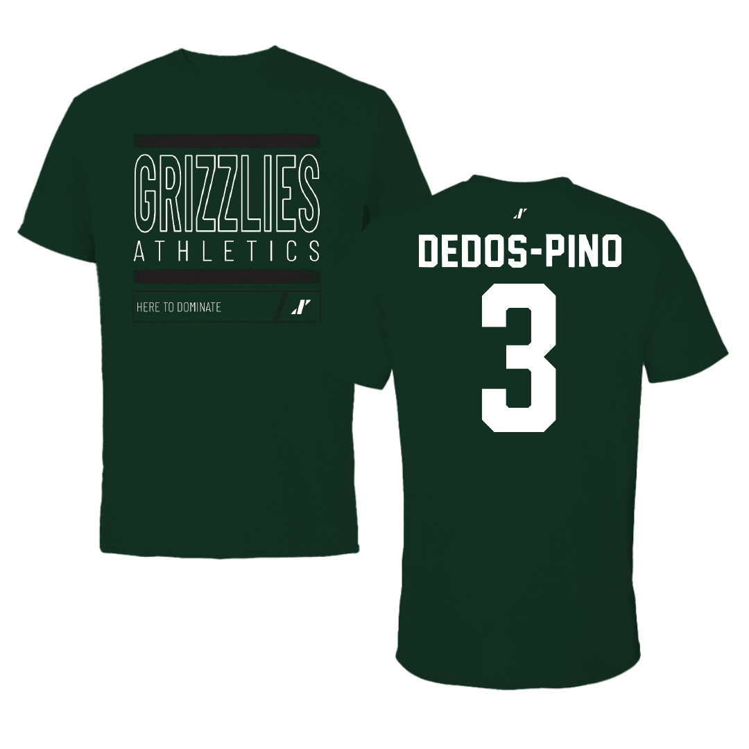 Adams State University Soccer Forest Green Dominate Performance Tee - #3 Yarelis Dedos-Pino