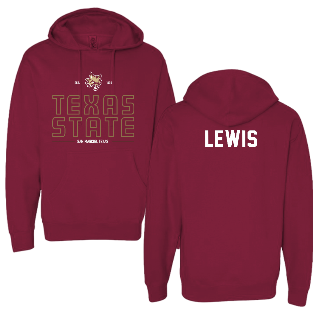 Texas State University TF and XC Maroon General Hoodie - Kaylee Lewis