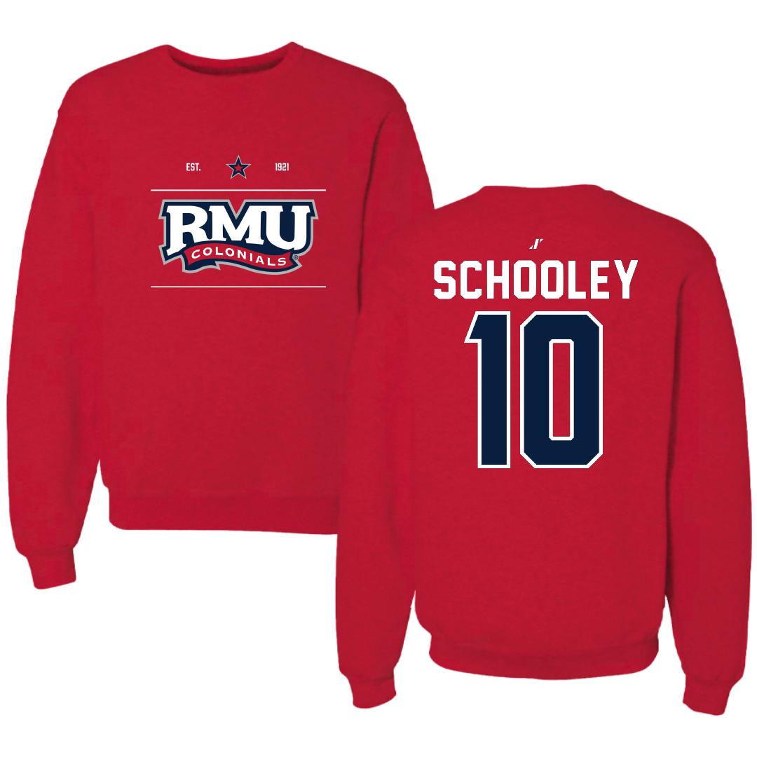 Robert Morris University Ice Hockey Red General Crewneck - #10 Kaitlyn Schooley