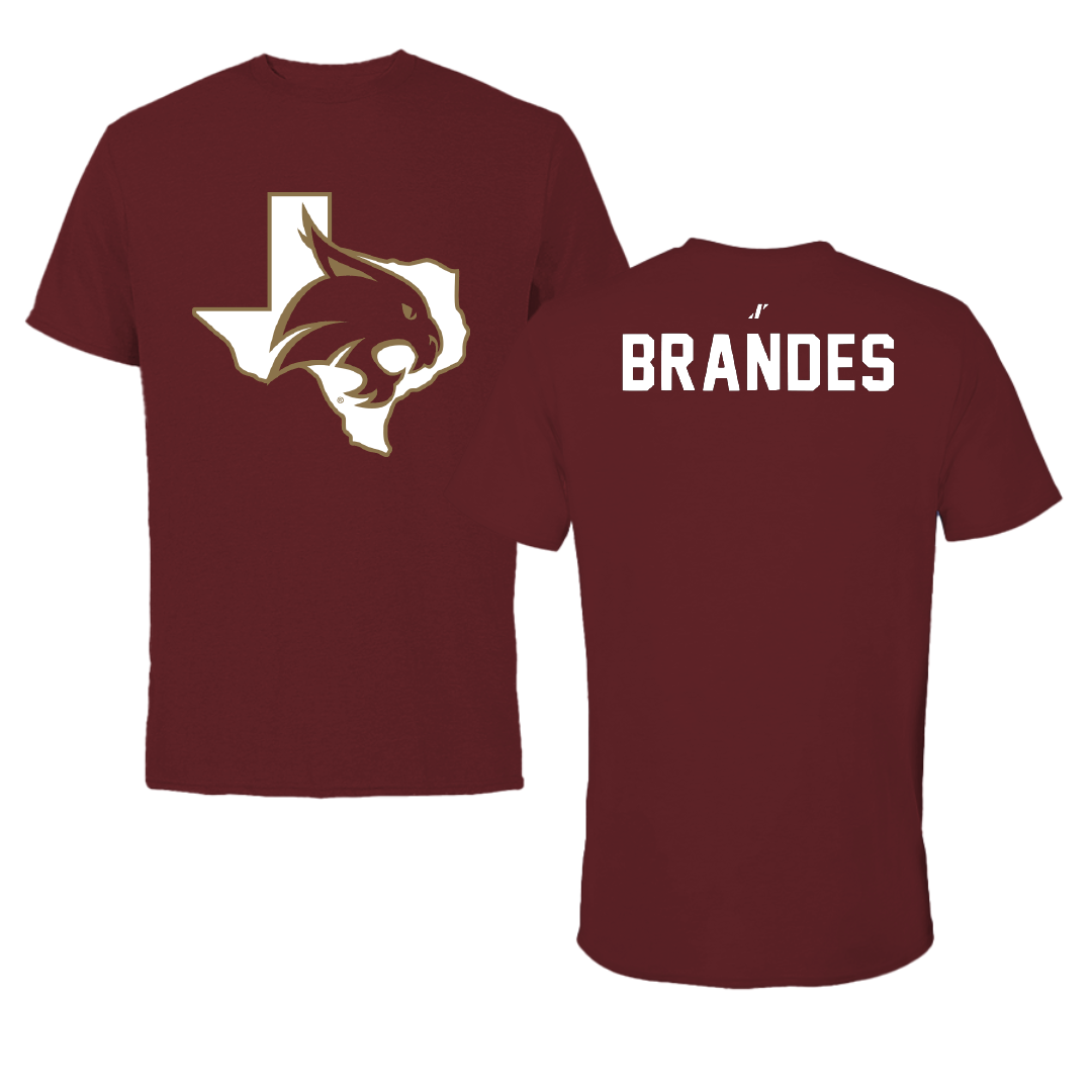 Texas State University TF and XC Maroon State Tee - Breanna Brandes