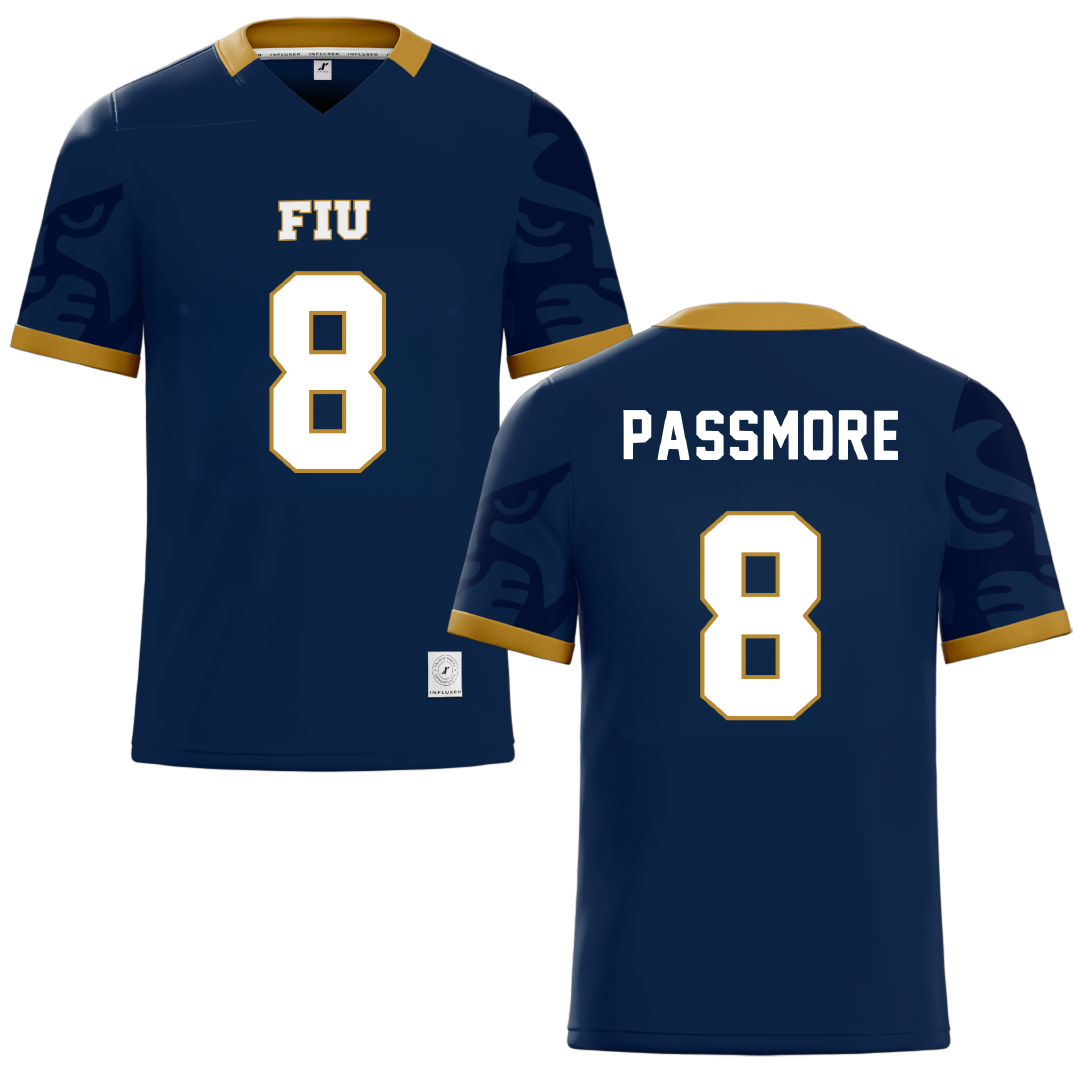 Florida International University Blue Football Jersey - #8 Jeramy Passmore
