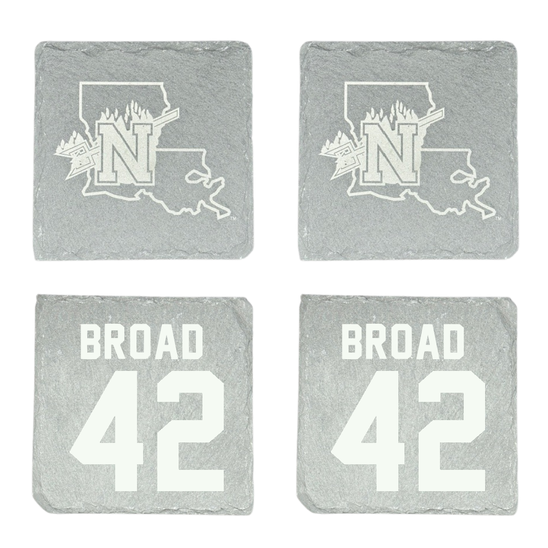 Northwestern State University Football Stone Coaster (4 Pack)  - #42 Matthew Broad