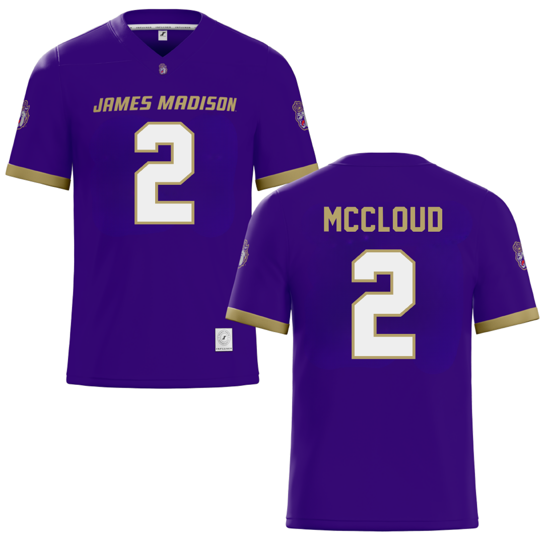 James Madison University Purple Football Jersey - #2 Jordan McCloud