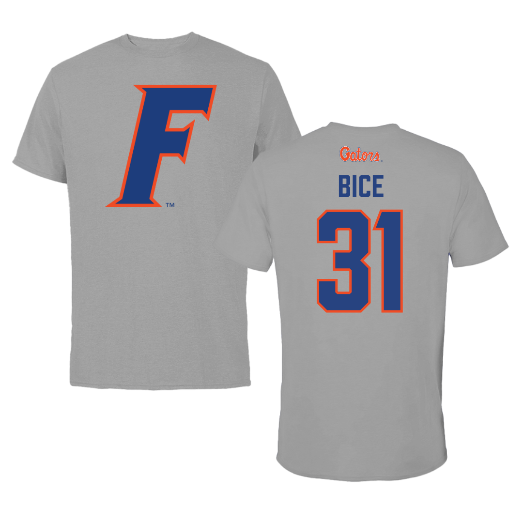 University of Florida Soccer Dark Gray Tee - #31 Paris Bice