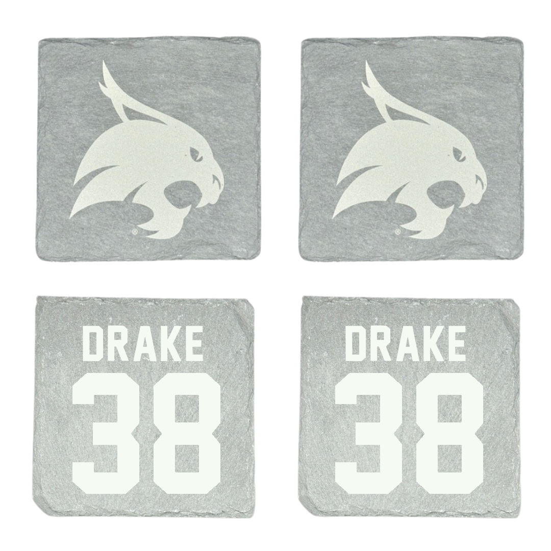 Texas State University Baseball Stone Coaster (4 Pack)  - #38 Colten Drake