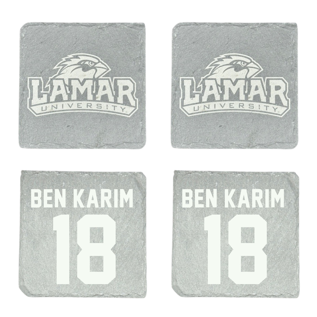 Lamar University Softball Stone Coaster (4 Pack)  - #18 Fadwa Ben Karim