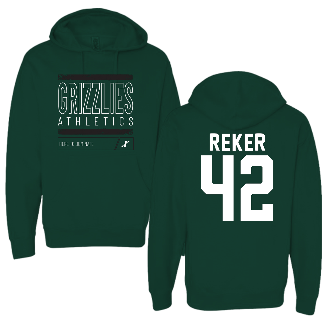 Adams State University Baseball Forest Green Dominate Hoodie - #42 Seth Reker