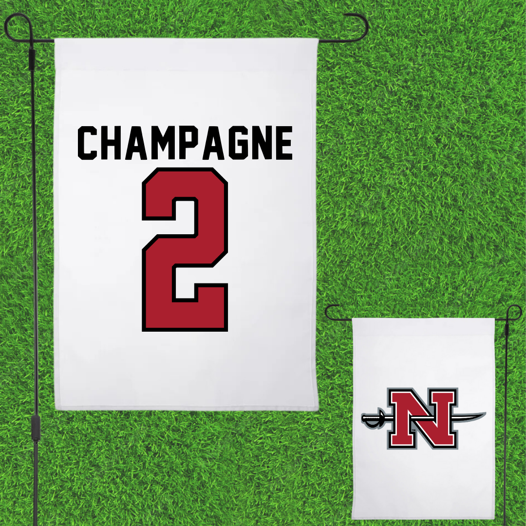 Nicholls State University Softball White Garden Flag - #2 Mckenzie Champagne