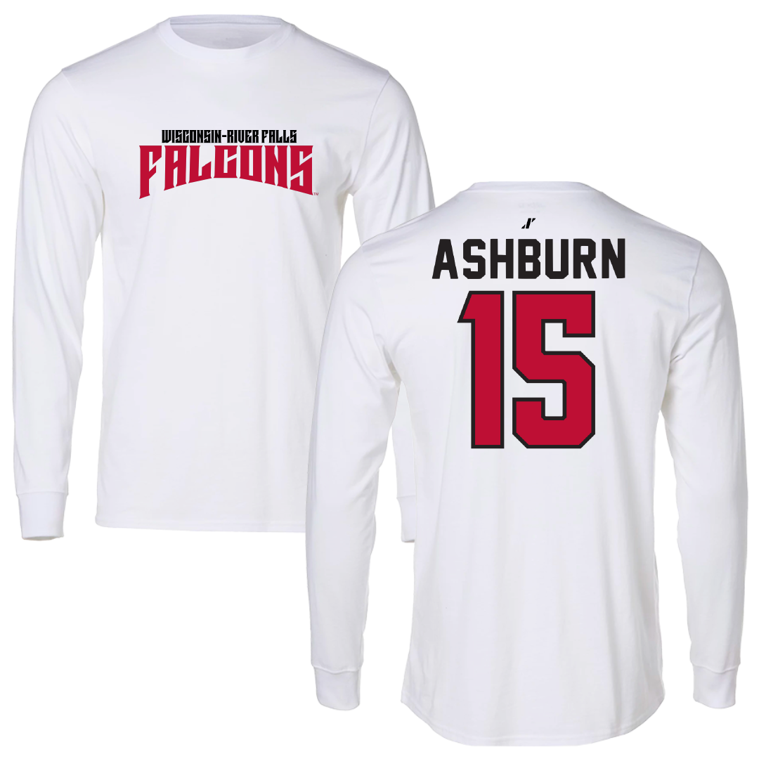 University of Wisconsin-River Falls Basketball White Classic Long Sleeve - #15 Riley Ashburn