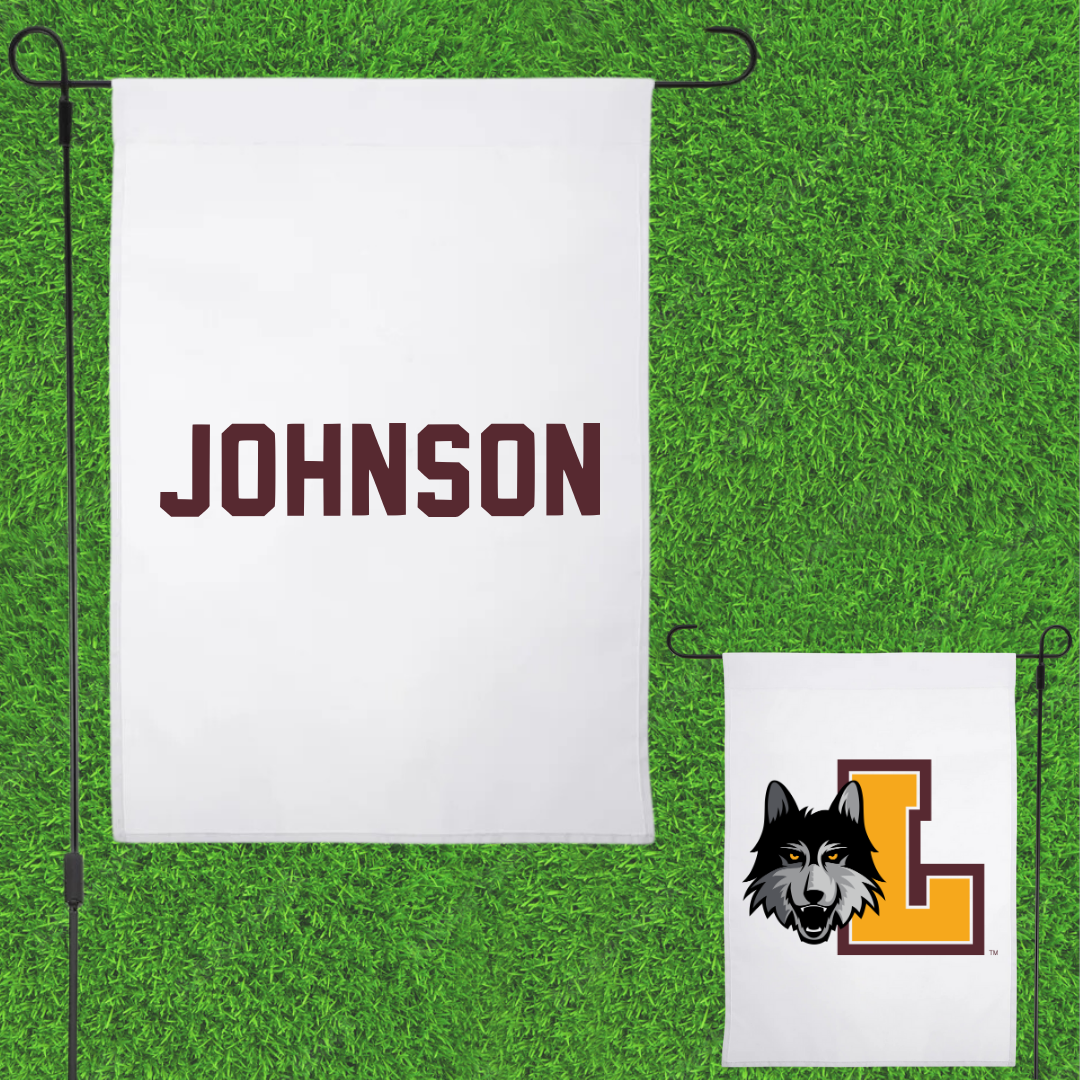 Loyola University-Chicago TF and XC White Garden Flag - Jayla Johnson