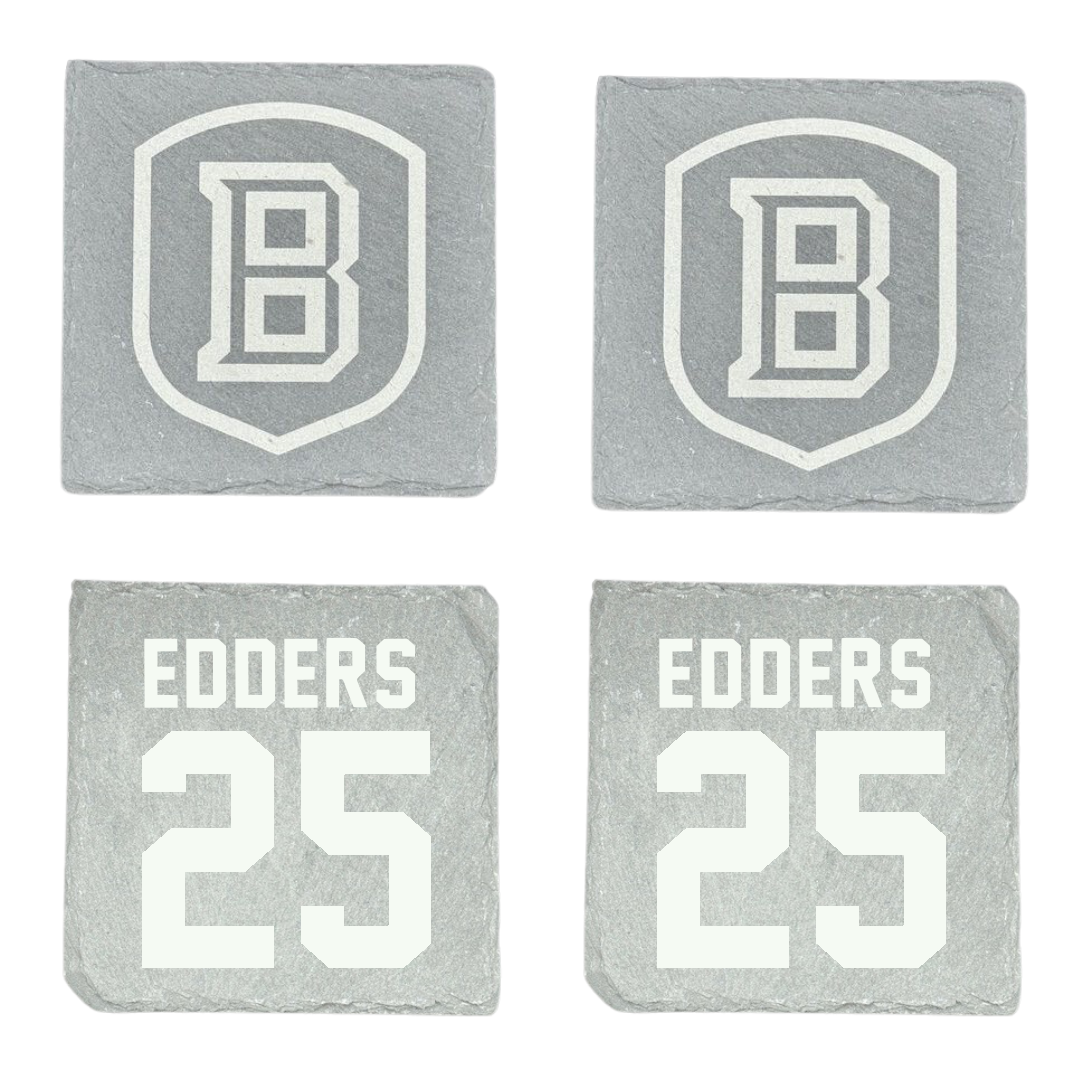 Bradley University Baseball Stone Coaster (4 Pack)  - #25 Noah Edders