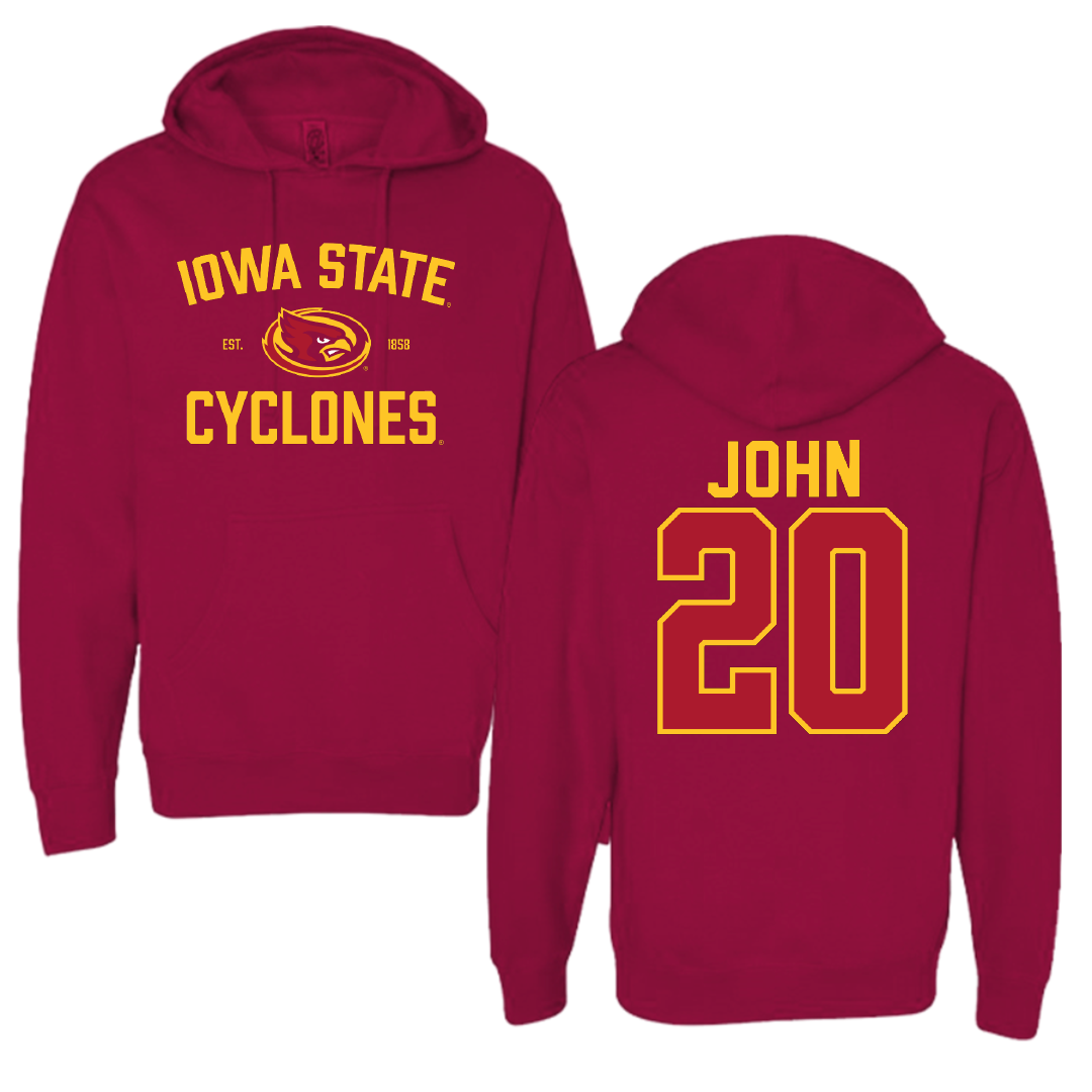 Iowa State University Soccer Cardinal General Hoodie - #20 Regan John