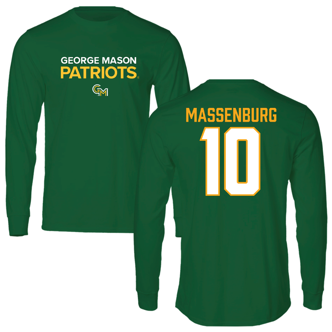 George Mason University Basketball Green Long Sleeve - #10 Trinity Massenburg