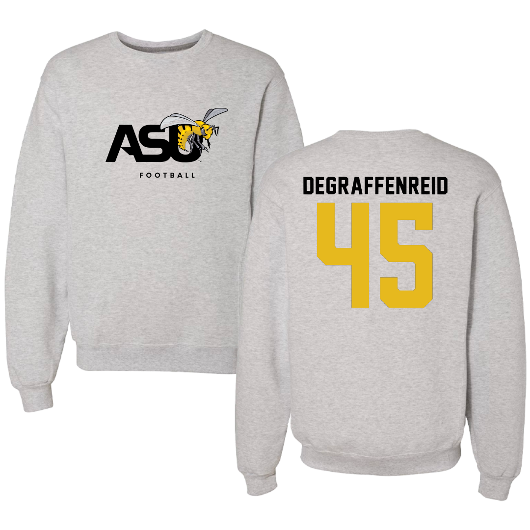 Alabama State University Football Light Gray Crewneck - #45 Grant DeGraffenreid
