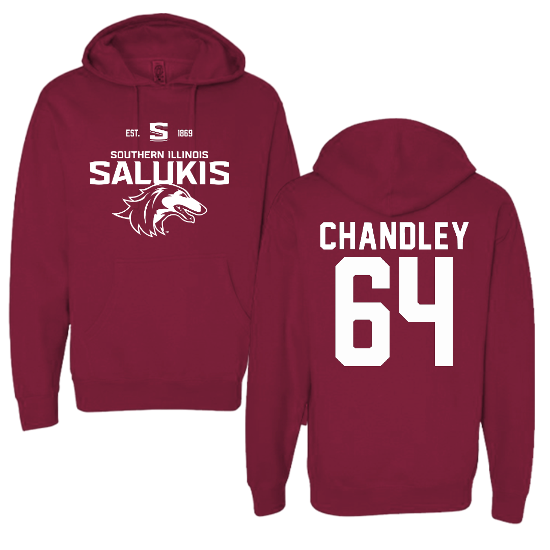 Southern Illinois University at Carbondale Football Maroon General Hoodie - #64 Ryan Chandley