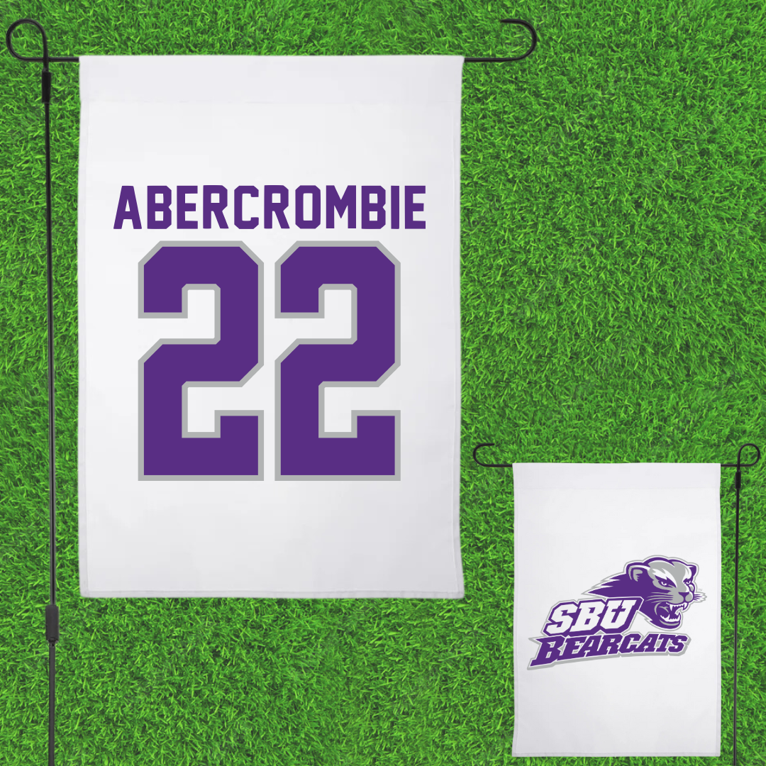 Southwest Baptist University Football White Garden Flag - #22 Jordan Abercrombie