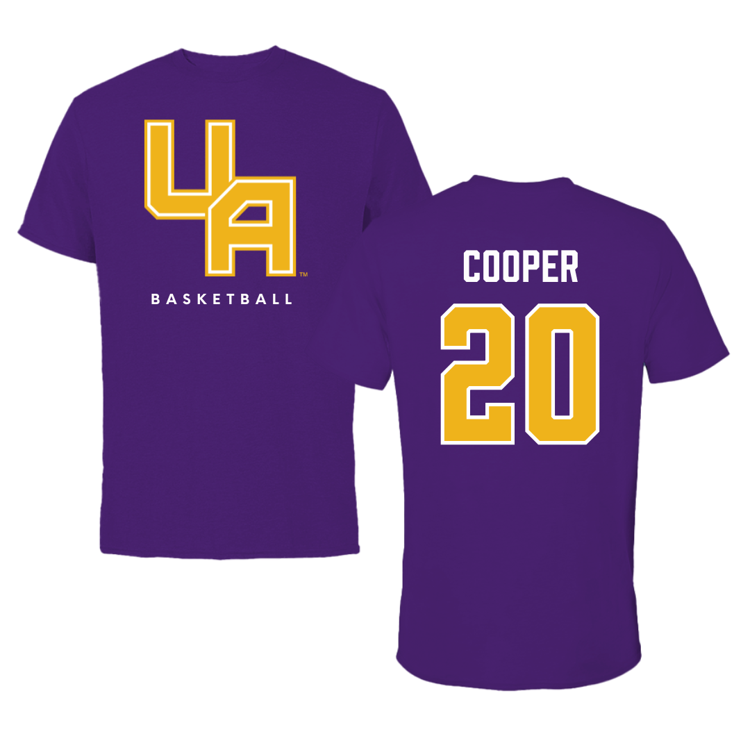 University at Albany Basketball Purple Block Tee - #20 Kayla Cooper