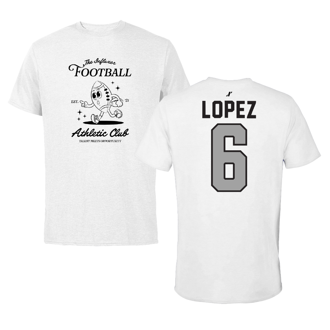 Football White Influxer Athletic Club Tee - #6 Ruben Lopez