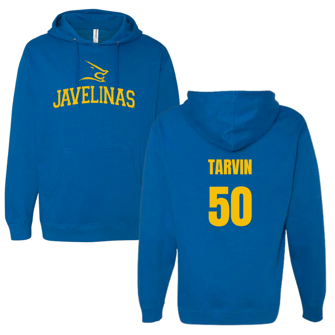 Texas A&M University-Kingsville Football Blue Hoodie - #50 Joe Tarvin