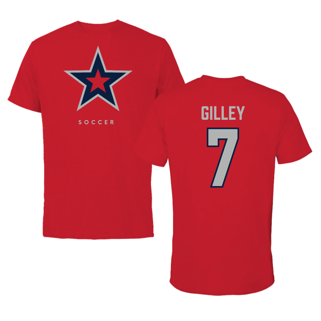Robert Morris University Soccer Red Performance Tee - #7 Chase Gilley