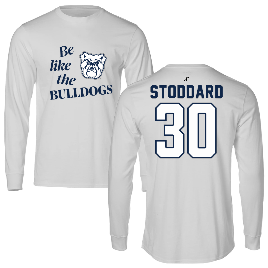 Butler University Basketball Light Gray Be Like Us Long Sleeve - #30 Abigail Stoddard
