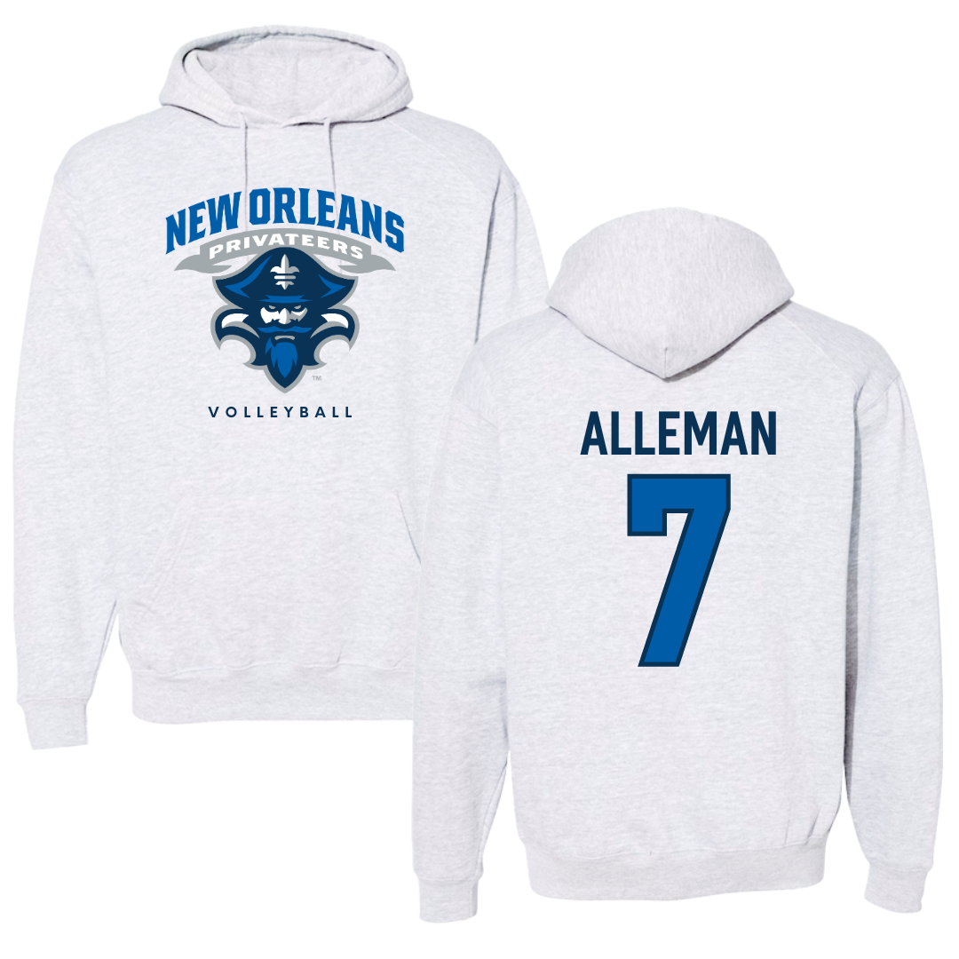 University of New Orleans Volleyball Gray Hoodie - #7 Lani Alleman
